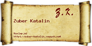 Zuber Katalin névjegykártya