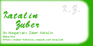 katalin zuber business card